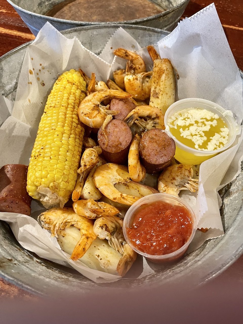 Steamed Shrimp and Sausage Seafood Boil